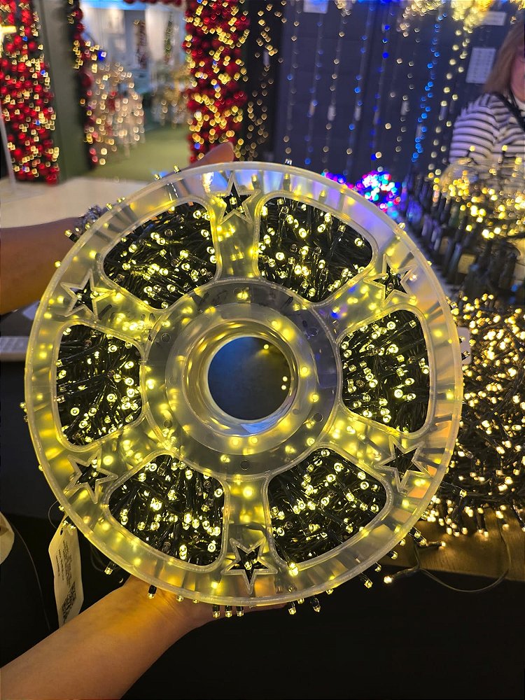 PISCA FESTÃO 3000 LEDS 100 METROS WARM COM STROBO BIVOLT USO INTERNO E EXTERNO