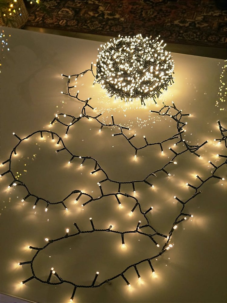 PISCA FESTÃO STROBO 1600 LEDS 50 METROS WARM BIVOLT USO INTERNO E EXTERNO
